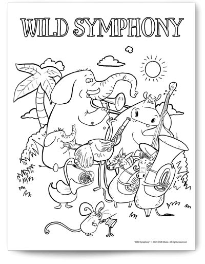 Wild Symphony Coloring Page